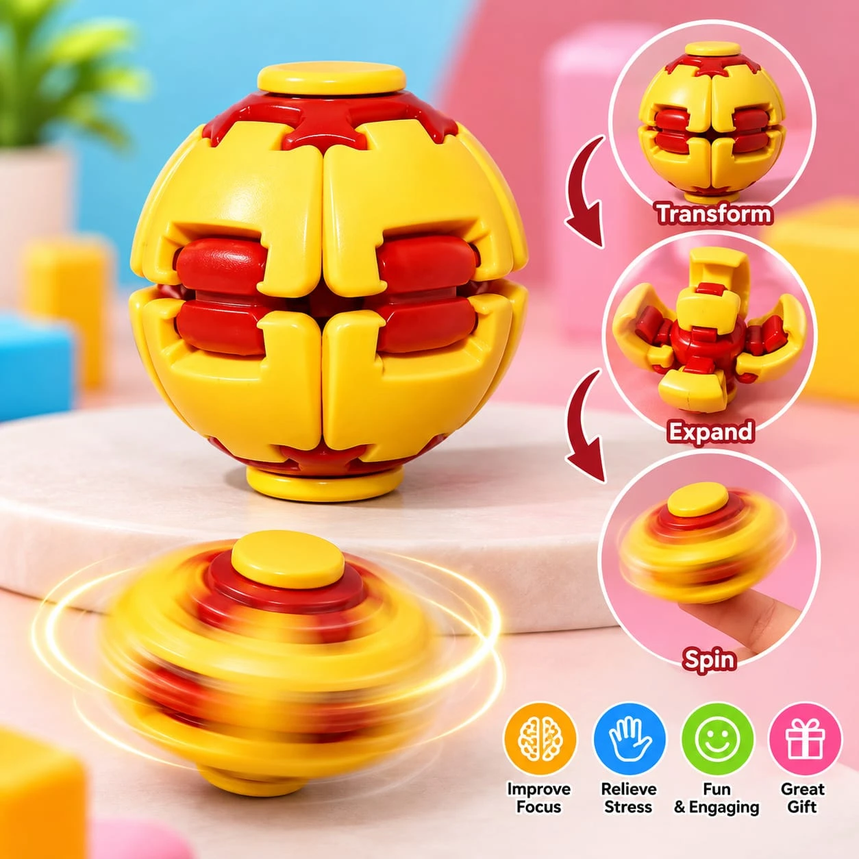 Press Spin Toy